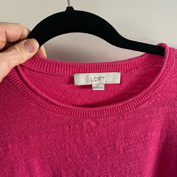 Loft maternity textured sweater pink, xl - Picture 2 of 2